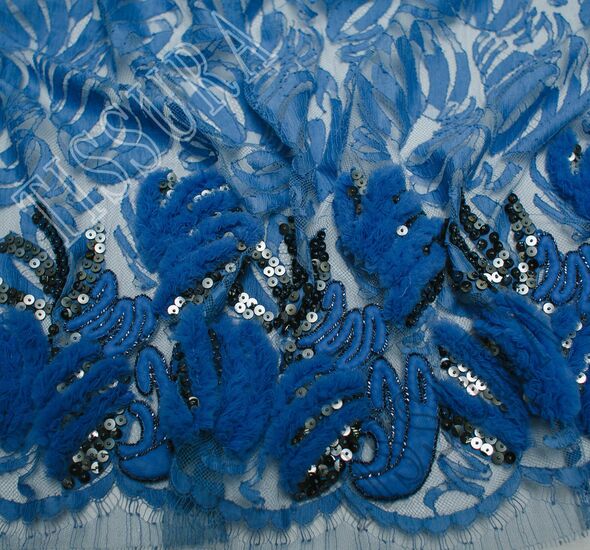 Tulle Applique Sequined Lace #1