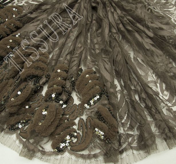 Tulle Applique Sequined Lace #4